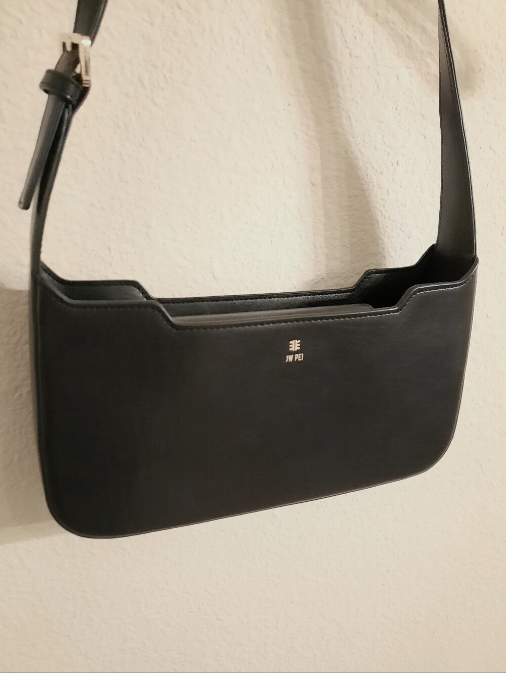 JW PEI Black Vegan Leather Shoulder Bag